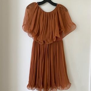 3.1 Phillip Lim Silk Cocktail Dress Burnt Orange